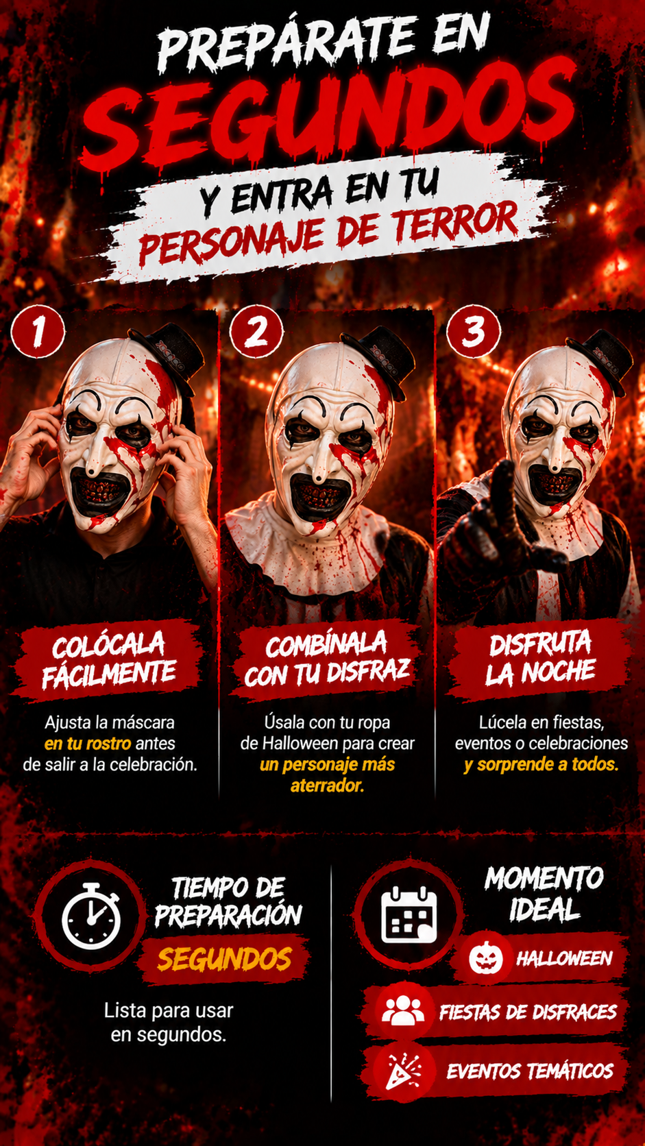 Clown Mask Sonrisa Maldita