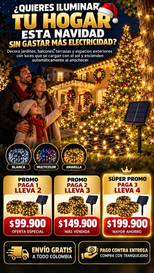 Glowra Luces De Navidad Solares